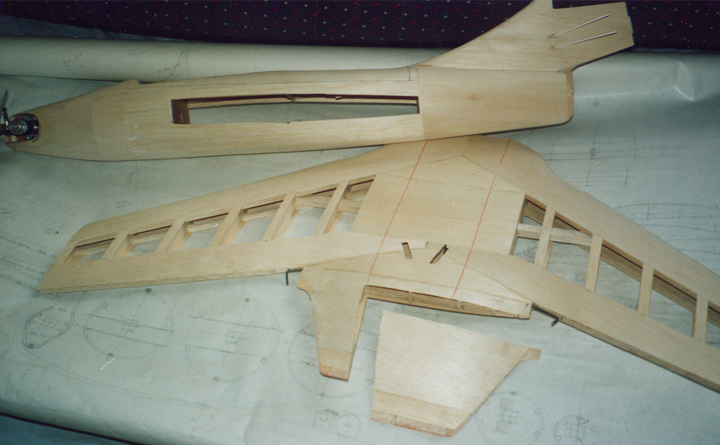 Fuselage échancré et bord de fuite tronçonné