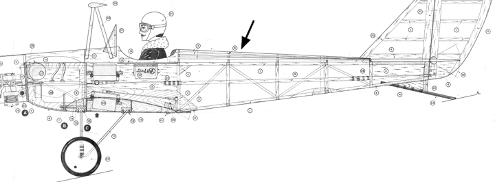 Dessus du fuselage