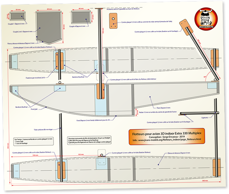 Plan des flotteurs